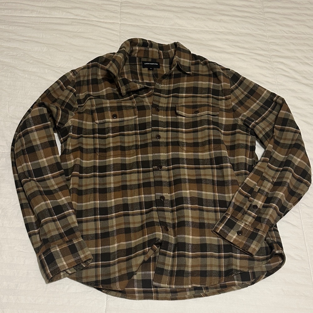 Lucky Brand Men’s Plaid Button-Up Shirt